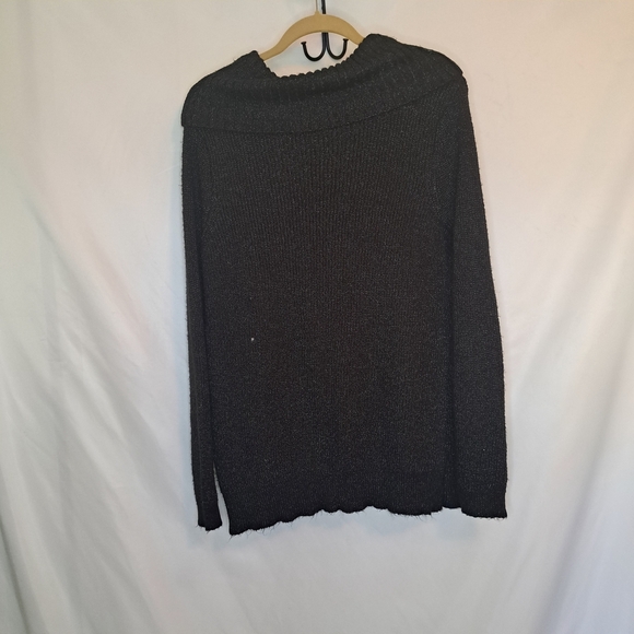 Daisy Fuentes Black Cowl Neck Sweater Size 1X #190 - Picture 2 of 7